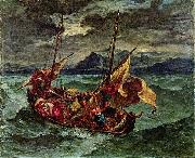 Eugene Delacroix Christus auf dem See Genezareth oil